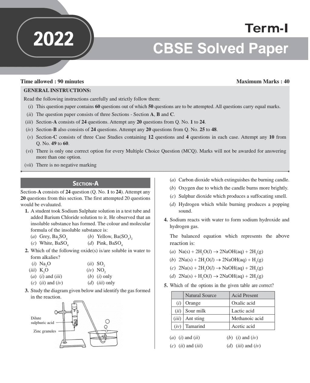 CBSE Class 10th PYQs - Past 10 Years' Solved Papers (2024-2025) - Delhi & Outside Delhi Science, Mathematics (Standard), Social Science, English Language & Literature with CBSE step-wise marking