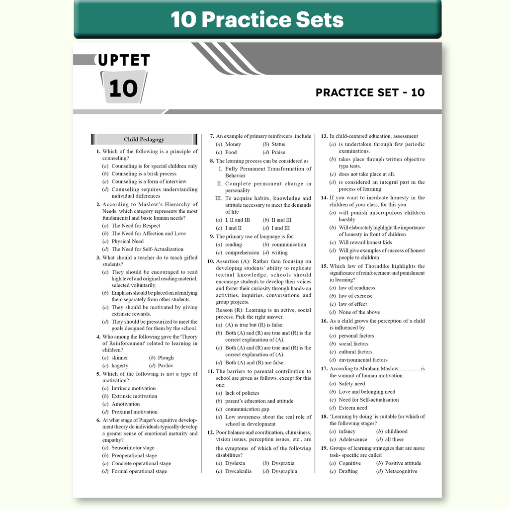 PW UPTET Paper 1 Class 1-5 Teacher Eligibility Test Exam 2026 | 10 Previous Year Solved Papers (2021-2011) and 10 Practice Sets | CDP, EVS, Maths, English, Hindi | 3000+ Questions