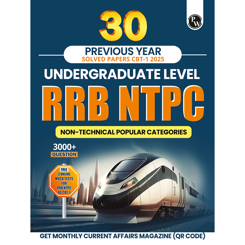 RRB NTPC Undergraduate 30 Previous Year Solved Papers CBT-1 2025 (PYQ) | 3000+ Questions | 3 Online Mock Tests for Exam 2026 | English Medium