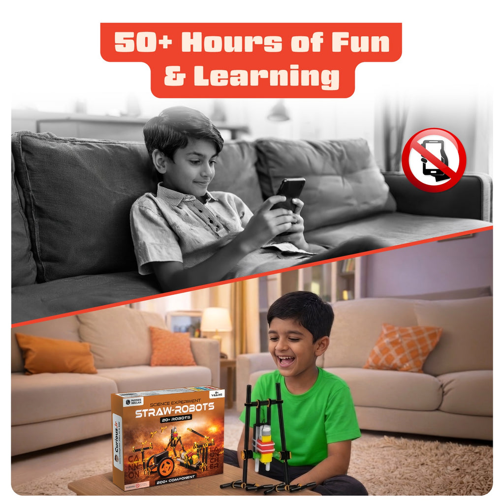 20+ STEM Straw-Robots Kit for Kids Ages 8-14 Years, DIY Robotics Kit with 200+ Components for Boys & Girls, Electronics, Engineering Projects & Science Experiment Kit for Children