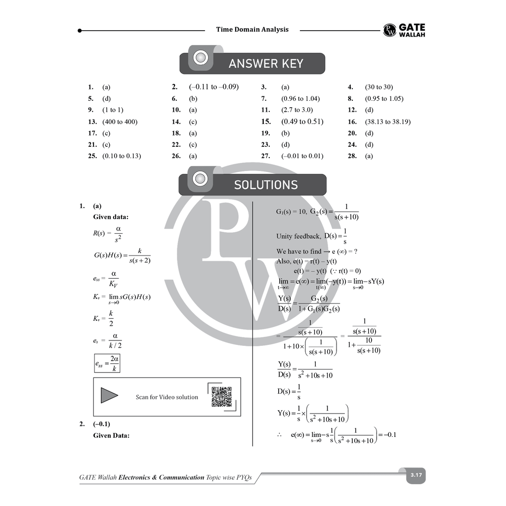 GATEWALLAH Electronics & Communication Engineering and Engineering Mathematics & General Aptitude Combo Set of 2 Topicwise Previous Years Questions with Video Solutions For 2026 Exams