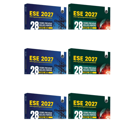 UPSC ESE 2027 Topicwise Previous Years Solved Questions Electrical Engineering Preliminary Examination Volume 1 & 2 and General Studies & Engineering Aptitude Combo Set of 3 Books