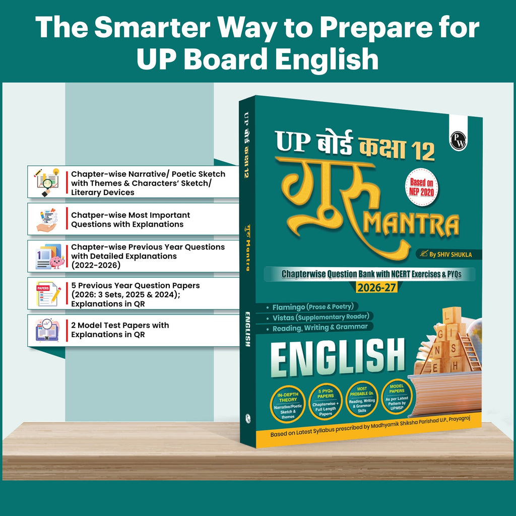 UP Board Class 12 Question Bank English Guru Mantra By Shiv Shukla For 2026-27 Exam | NEP 2020 | Chapter-wise with NCERT Exercises, Most Probable Questions, PYQs & Model Papers