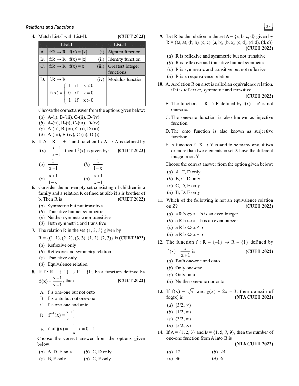 CUET (UG) Mathematics Chapterwise & Topicwise Question Bank (2023- 2024) with Complete NCERT Crux, CUET PYQs (2022-2023) Past Year Questions and Mock Test I For Central Universities Entrance Test 2024 2nd edition
