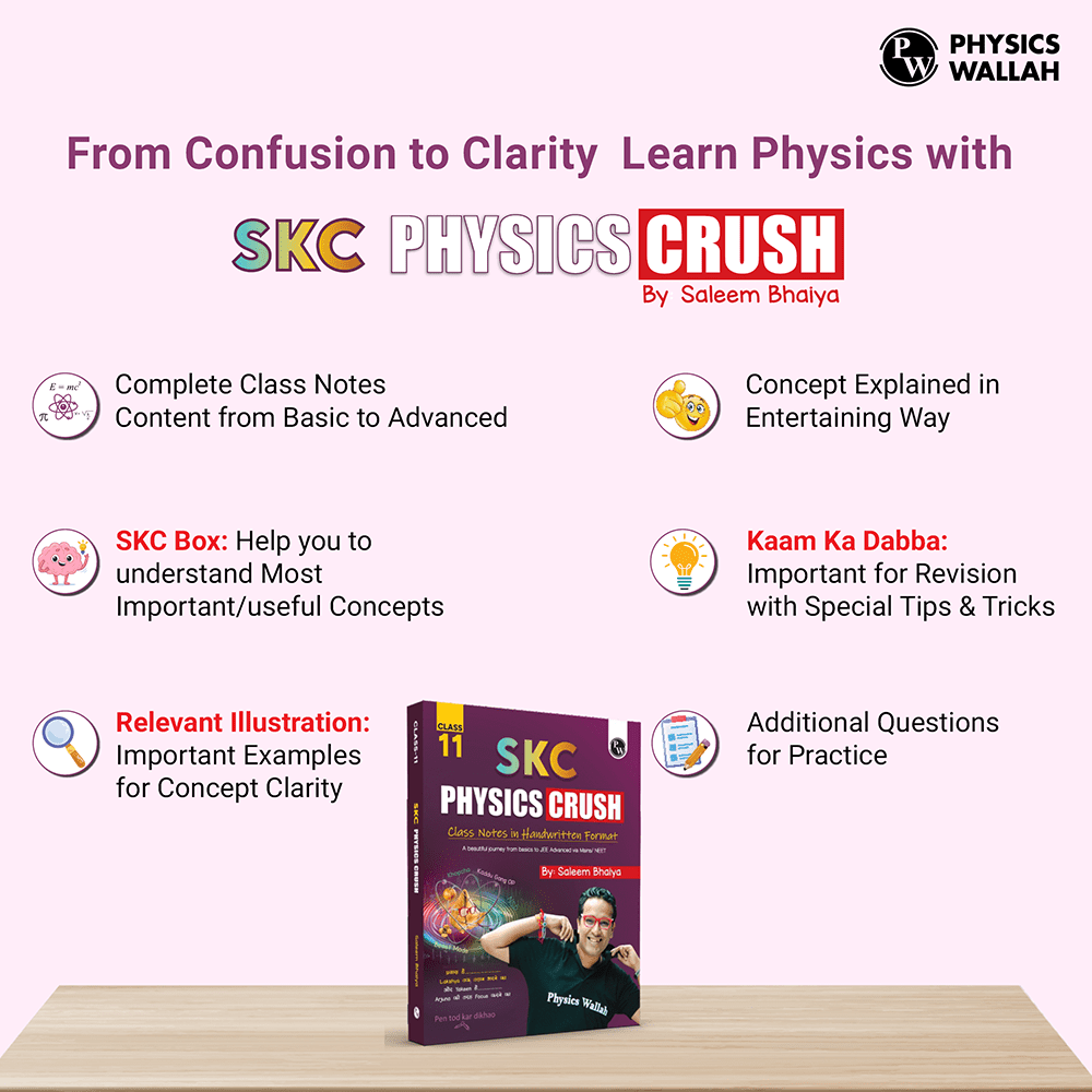 SKC Physics Crush Class 11 Handwritten Format Notes By Saleem Sir For JEE and NEET Exams | A Beautiful Journey From Basic to JEE Advanced via JEE/ NEET