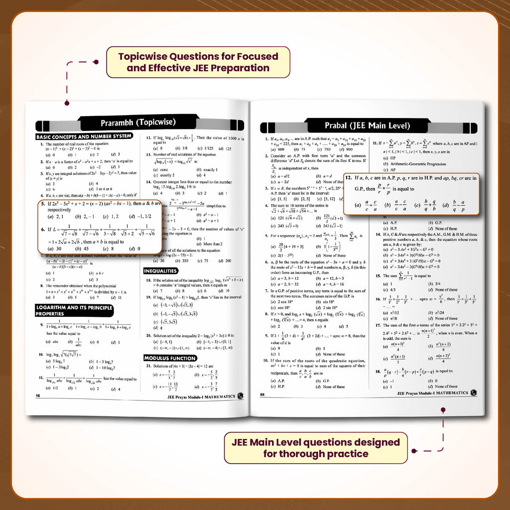 PW Prayas For JEE Main & Advanced Droppers Mathematics Modules with Solutions Combo Set of 8 Books (2026 Edition)