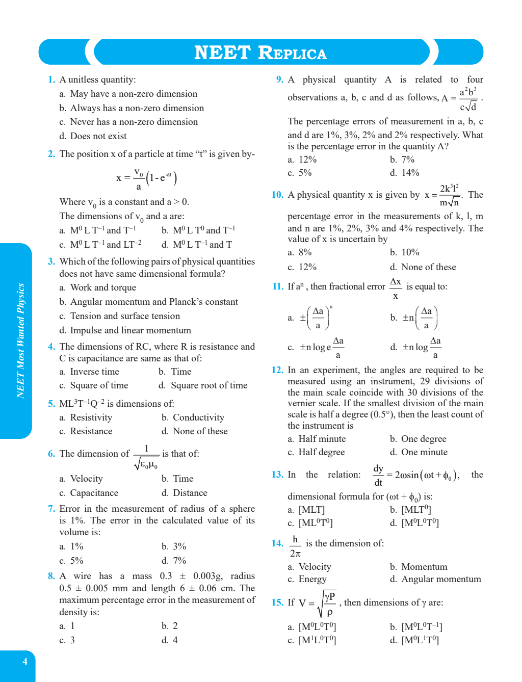 45 Days NEET Most Wanted Physics for NEET UG 2024 Chapter wise Revision Based on 80-20 rule with Sample Papers and Handpicked Past Year Questions