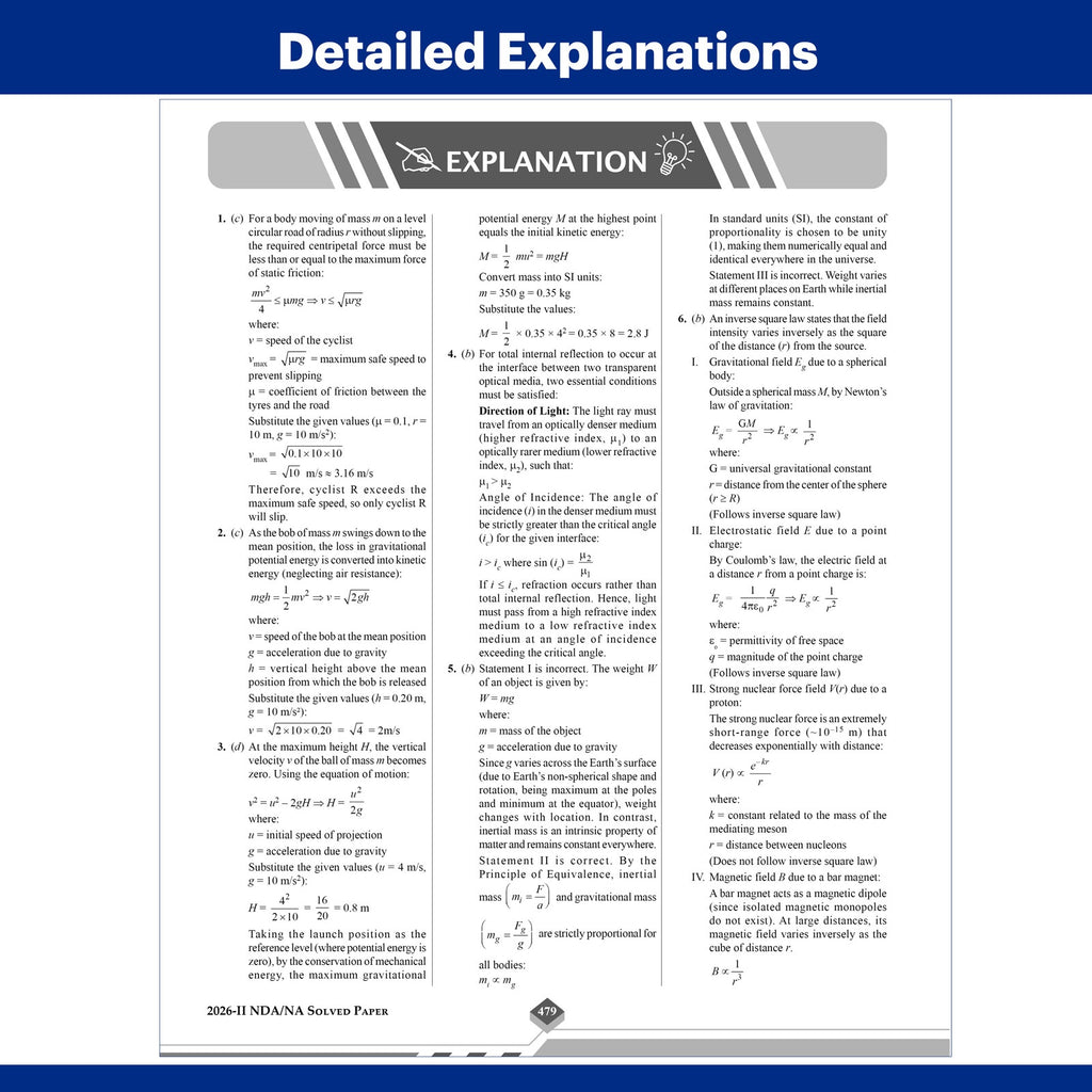 Shaurya NDA Book 2027 – NDA/NA General Ability Science | Latest 2026 Solved Paper | Physics, Chemistry, Biology | Chapterwise Theory, PYQs, Practice Exercises