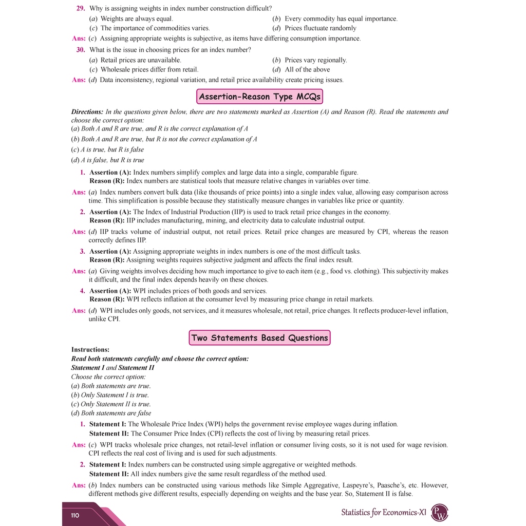PW CBSE Question & Concept Bank (QCB) Class 11 Microeconomics & Statistics for Economics Combo Set of 2 Books Chapter-wise and Topic-wise Solved Questions For 2026 Exams