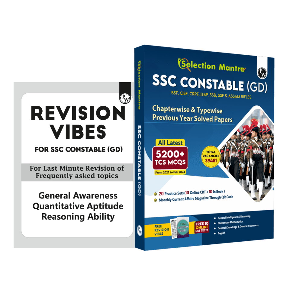 Selection Mantra for SSC Constable GD Exam 2025 Chapterwise and Typewise Previous Year Solved Papers Till 2024 (Combined Book-GK, Reasoning, English and Elementary Mathematics)