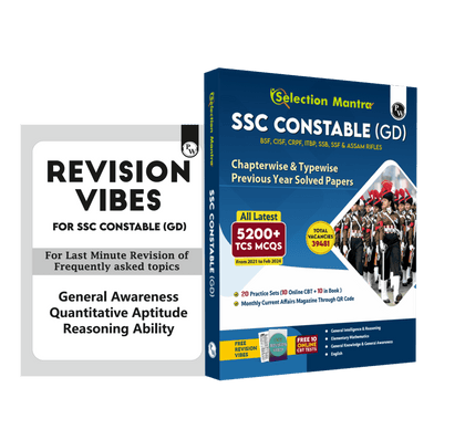 Selection Mantra for SSC Constable GD Exam 2025 Chapterwise and Typewise Previous Year Solved Papers Till 2024 (Combined Book-GK, Reasoning, English and Elementary Mathematics)