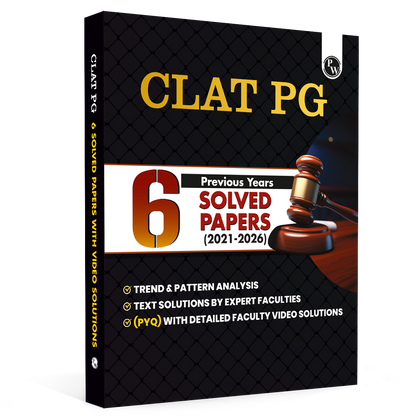 CLAT PG Books for Preparation 2027 | 6 Previous Year Solved Papers (2026-2021) with explanation and Detailed Video Solutions | Trend & Pattern Analysis