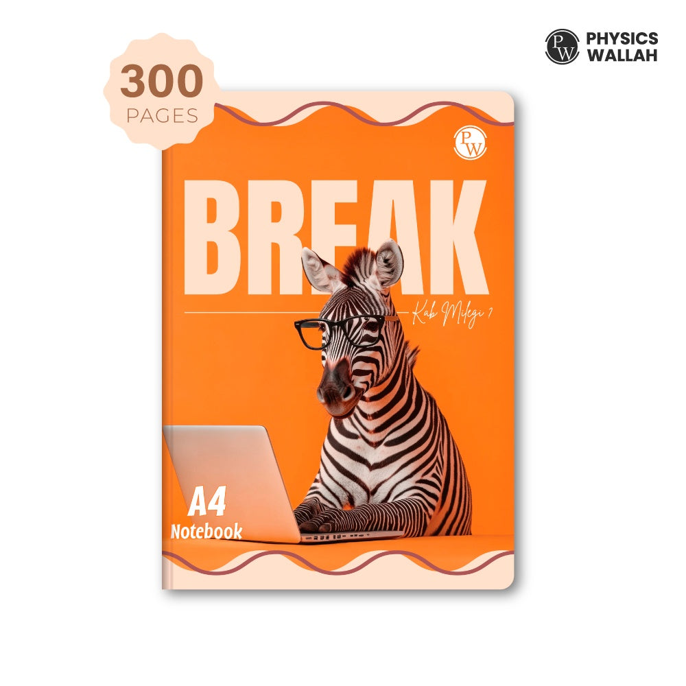 300 Pages A4 Notebook | Single line | Ruled Notebook for School, College & Office Use | Smooth Paper | Durable Cover