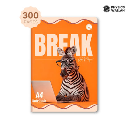 300 Pages A4 Notebook | Single line | Ruled Notebook for School, College & Office Use | Smooth Paper | Durable Cover