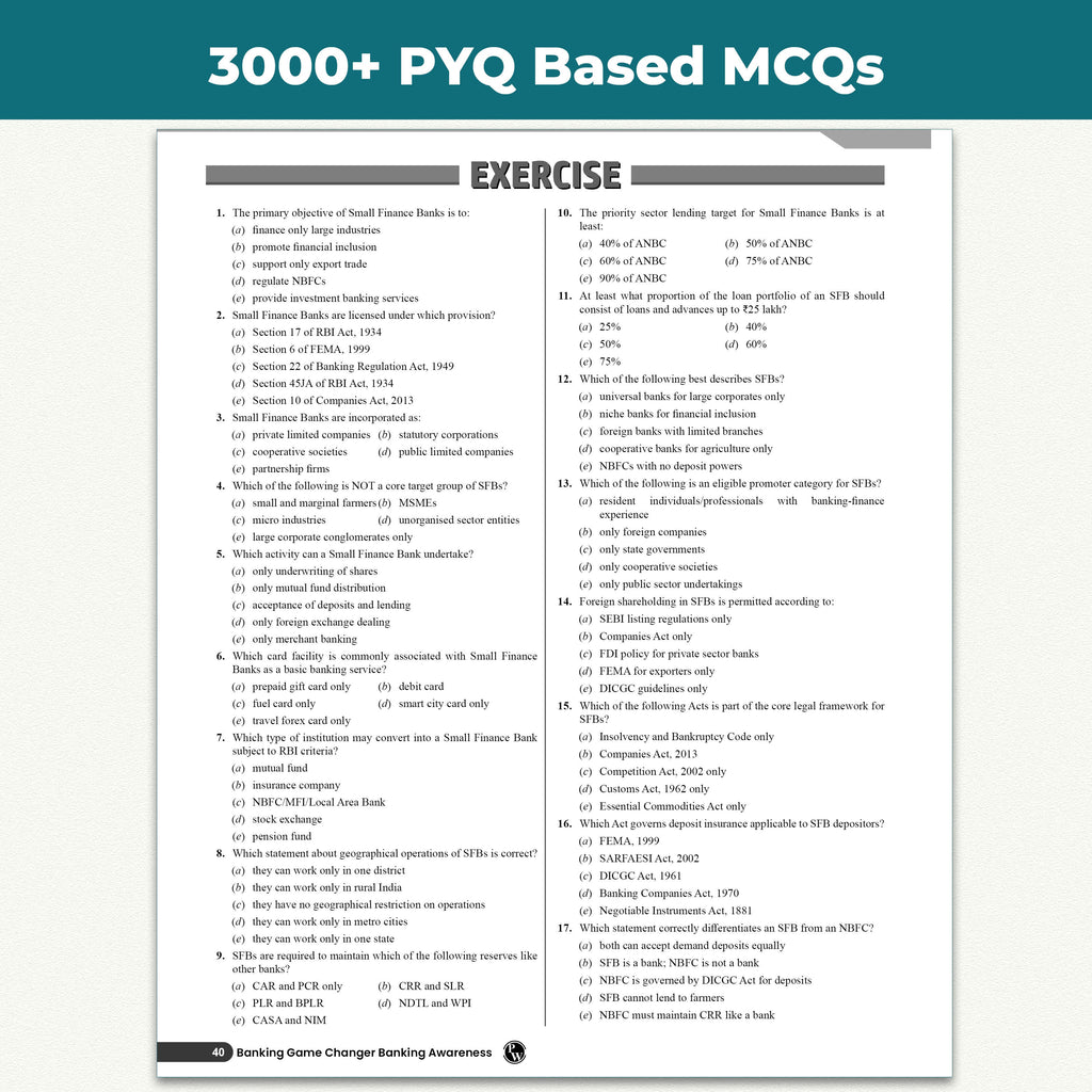 PW Banking Game Changer Banking Awareness Prepnotes & 3000+ PYQs By Shushmita Mam For 2026-27 Exams | Chapterwise Theory with 15 Online CBT Tests | IBPS PO & Clerk, SBI PO & Clerk, RRB PO & Clerk Exams