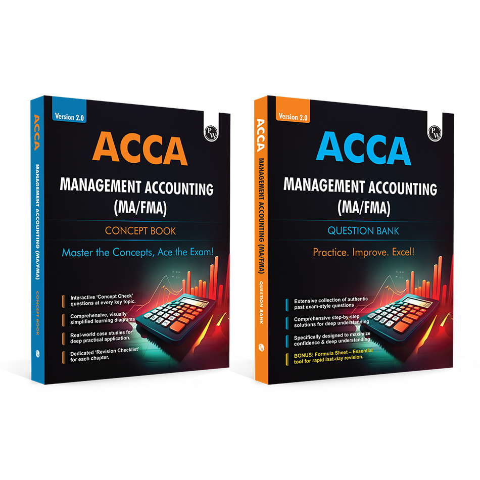 ACCA Management Accounting (MA/FMA) 2.0 Concept Book + Question Bank Combo Set of 2 Modules