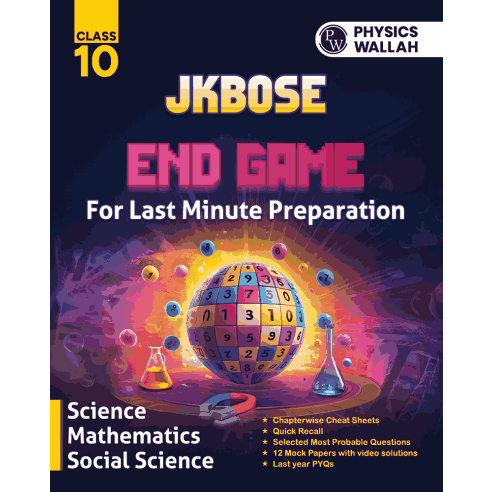JKBose End Game For Class 10 Science, Mathematics and Social Science For 2026 Exams | Chapterwise Cheat Sheets | Quick Recall | 12 Mock Papers with Video Solutions