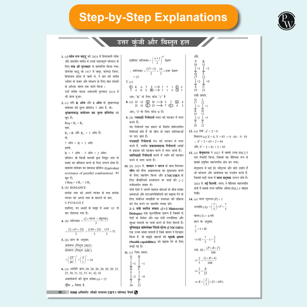 35 RRB Assistant Loco Pilot (ALP) CBT-1 Previous Year Solved Papers (2024 & 2018) with 5 Online Mock Tests For Exam 2025-2026 | Fully Solved PYQ | Hindi Edition