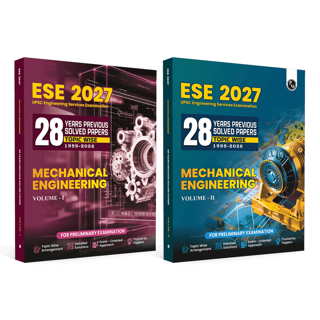 PW UPSC ESE 2027 Topicwise 28 Previous Years Solved Questions Mechanical Engineering Preliminary Examination Volume 1 & 2 Combo Set of 2 Books
