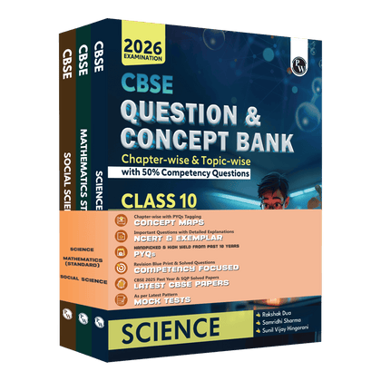CBSE Question & Concept Bank (QCB) Class 10 Science, Mathematics (Standard) and Social Science Combo Set of 3 Books Chapterwise & Topicwise Solved Questions For 2026 Exams