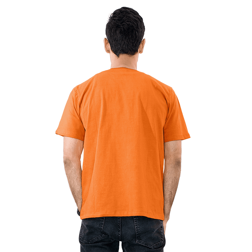 Everyday Essential 100% Cotton Unisex Solid Orange T-shirt (S)