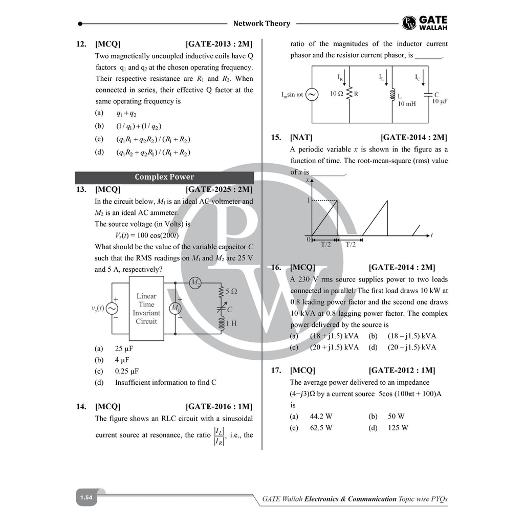 GATEWALLAH Electronics & Communication Engineering Topicwise Previous Year Solved Papers (2026 - 2008) with Video Solutions For 2027 Exams | Detailed Text Solutions