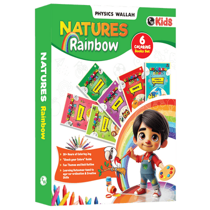 Copy Colour Book For Kids Set of 6 Books - Animals, Birds, Fishes & Sea Animals, Fruits, Vegetables, Cartoons | 2 to 6 Years Old | Ideal Birthday Gift Set for Growing Kids