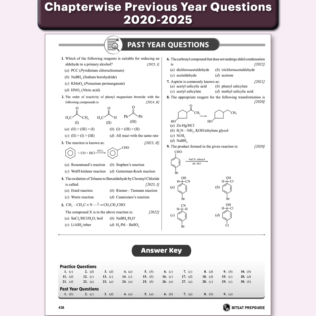 BITSAT Prep Guide for 2026 Exam | Physics, Chemistry, Mathematics, English Proficiency & Logical Reasoning | Chapterwise PYQs (2025-2020), Crisp Theory, Most Probable Questions