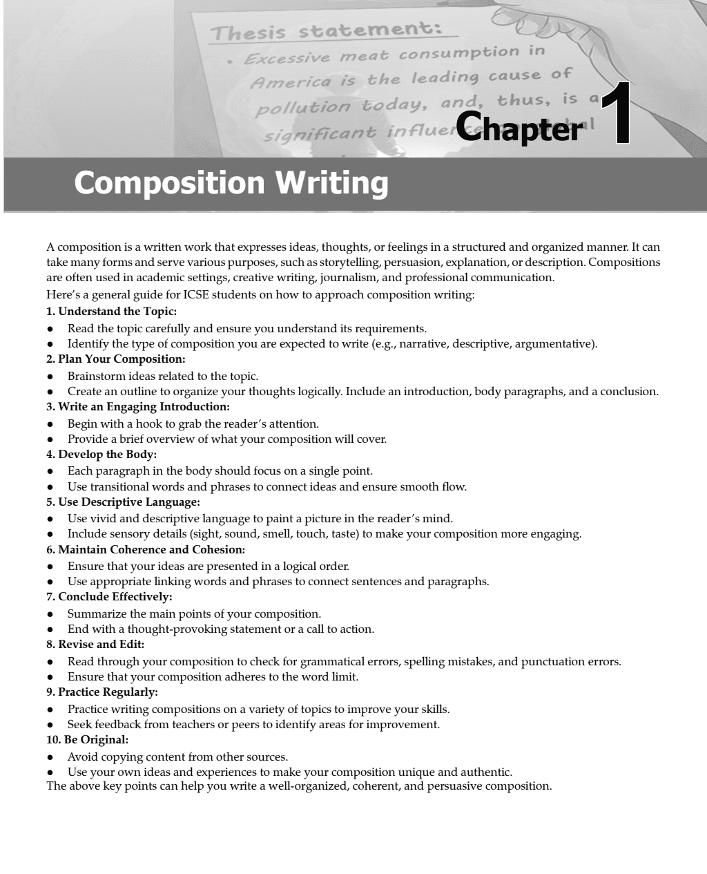ICSE Class 9 English Language Paper 1 as Per Latest NEP For Exam 2024-25