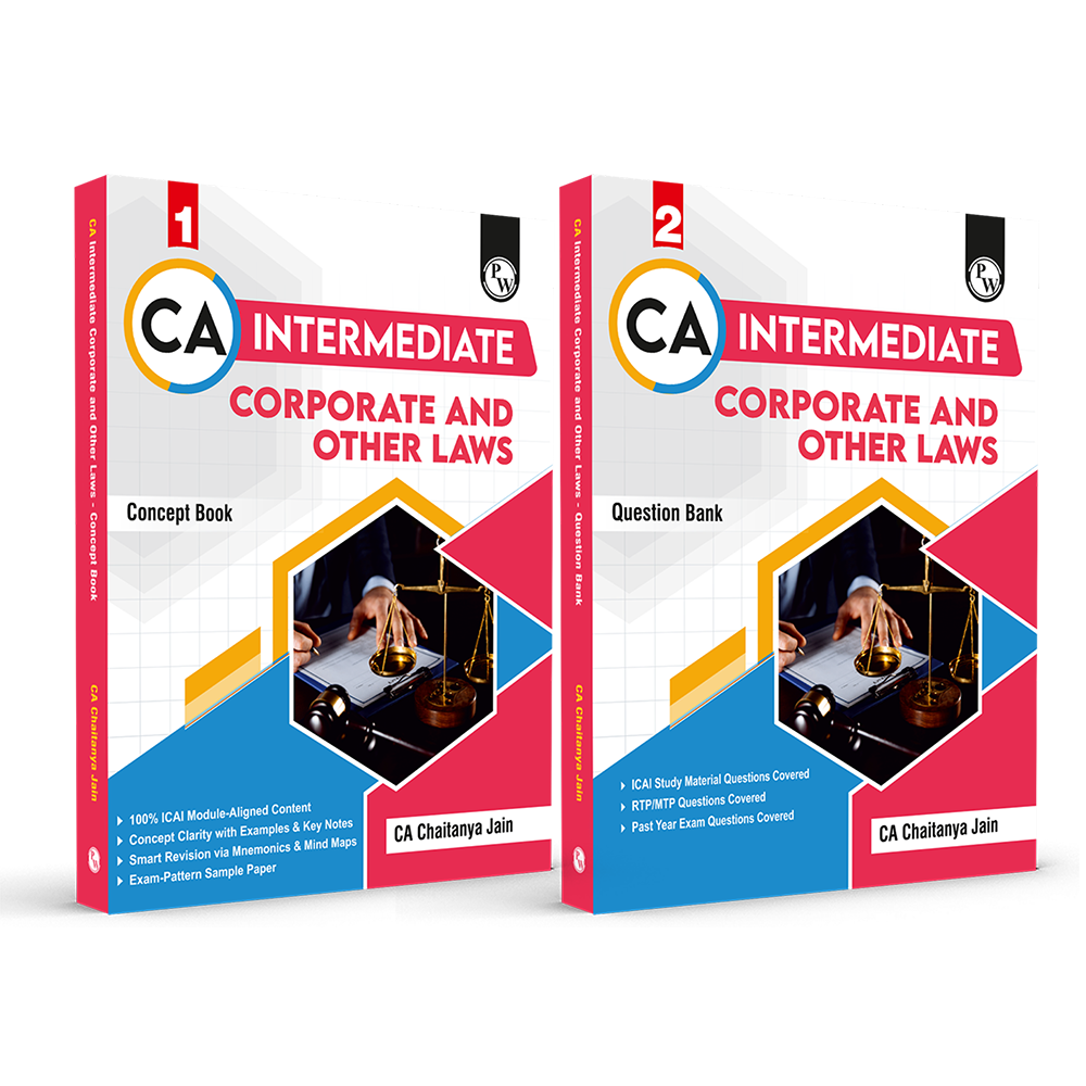 CA Intermediate Corporate & Other Laws Concept Book & Question Bank Combo Set of 2 Books By Chaitanya Jain | ICAI Aligned Content, PYQs, Practice Questions, Detailed Solutions, Latest Syllabus For Jan 2027 Exams