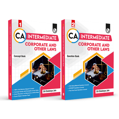 CA Intermediate Corporate & Other Laws Concept Book & Question Bank Combo Set of 2 Books By Chaitanya Jain | ICAI Aligned Content, PYQs, Practice Questions, Detailed Solutions, Latest Syllabus For Jan 2027 Exams