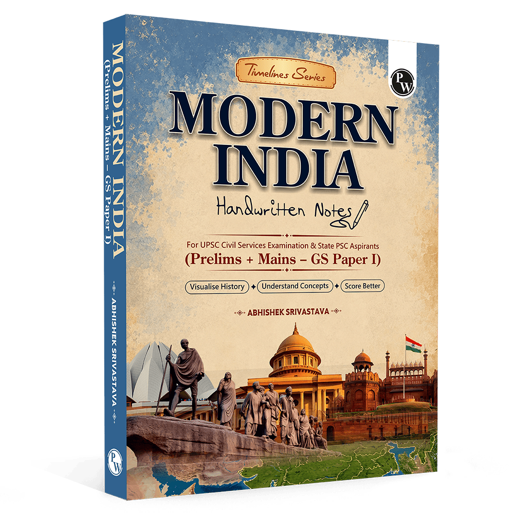 PW UPSC Books 2026 Modern India Handwritten Notes By Abhishek Srivastava | PYQs, Maps & Exam Oriented Notes| Ideal for UPSC (Prelims, Mains & GS I) & State PSC Exams