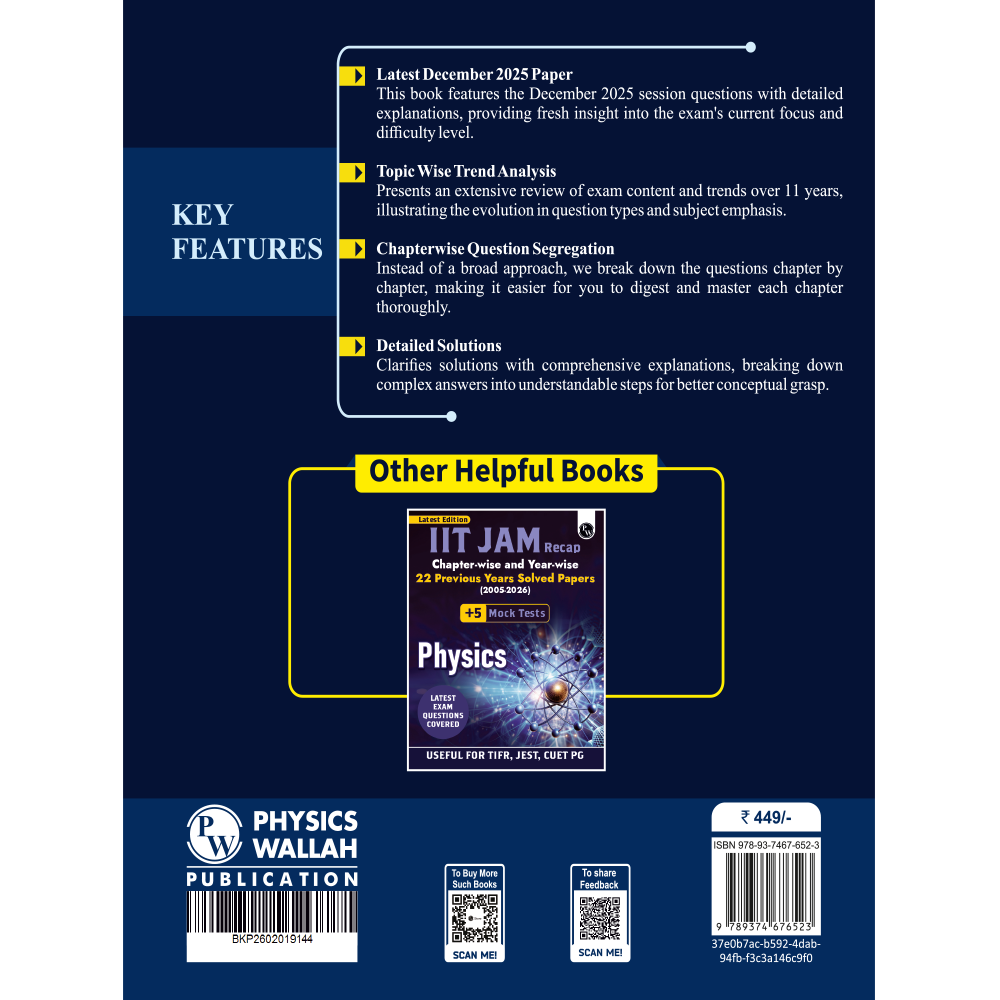 PW CSIR NET Recap Physical Sciences PYQ Chapterwise & Yearwise Previous 11 Years Solved Papers (2015-December 2025) | Latest December 2025 Paper Covered l For TIFR, JEST, GATE and IIT JAM Exams