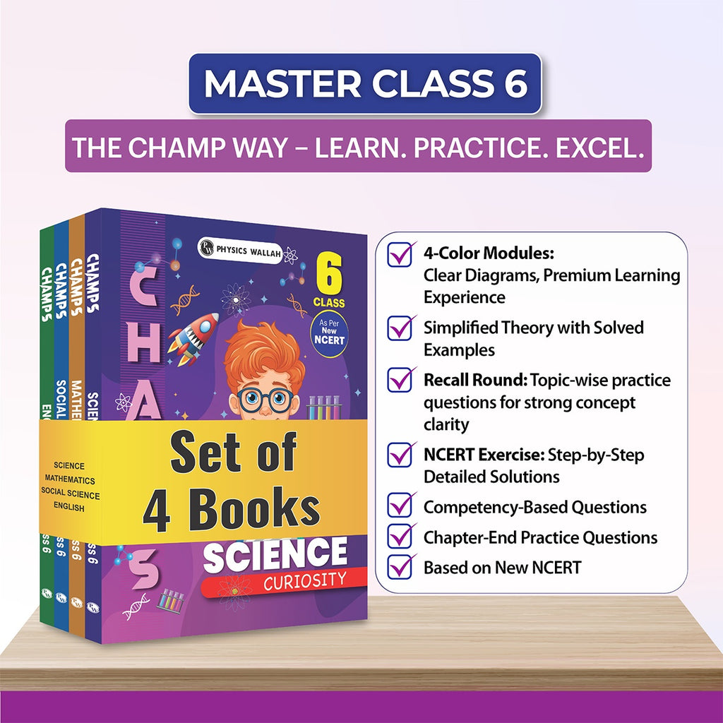 Champs For Class 6  Science, Mathematics, Social Science and English Combo Set of 4 Books (2026 Edition)