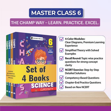 Champs For Class 6  Science, Mathematics, Social Science and English Combo Set of 4 Books (2026 Edition)