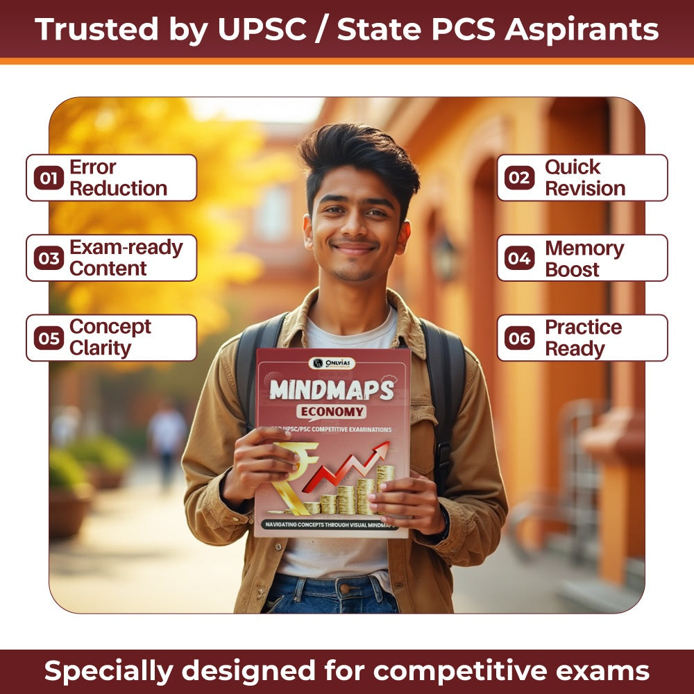 PW UPSC Mindmaps Economy For UPSC/PSC Competitive Examinations | Navigating Concepts Through Visual Mindmaps