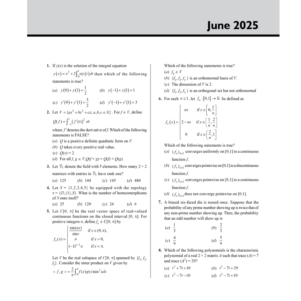 PW  CSIR NET Recap Mathematical Sciences PYQ Chapterwise & Yearwise Previous 9 Years Solved Papers (2017-December 2025) | Latest December 2025 Paper Covered l For GATE, TIFR, BARC, and IIT JAM Exams