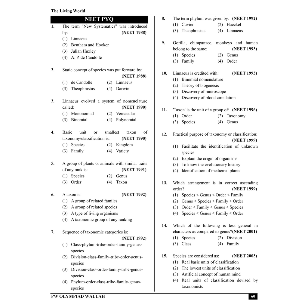 Olympiad Wallah NSEB Class 11 Advanced Biology (Part 1) For 2026 | For NEET, INBO & IBO Exam | Expert Crafted Content | PYQ, Practice Questions, Detailed Solutions