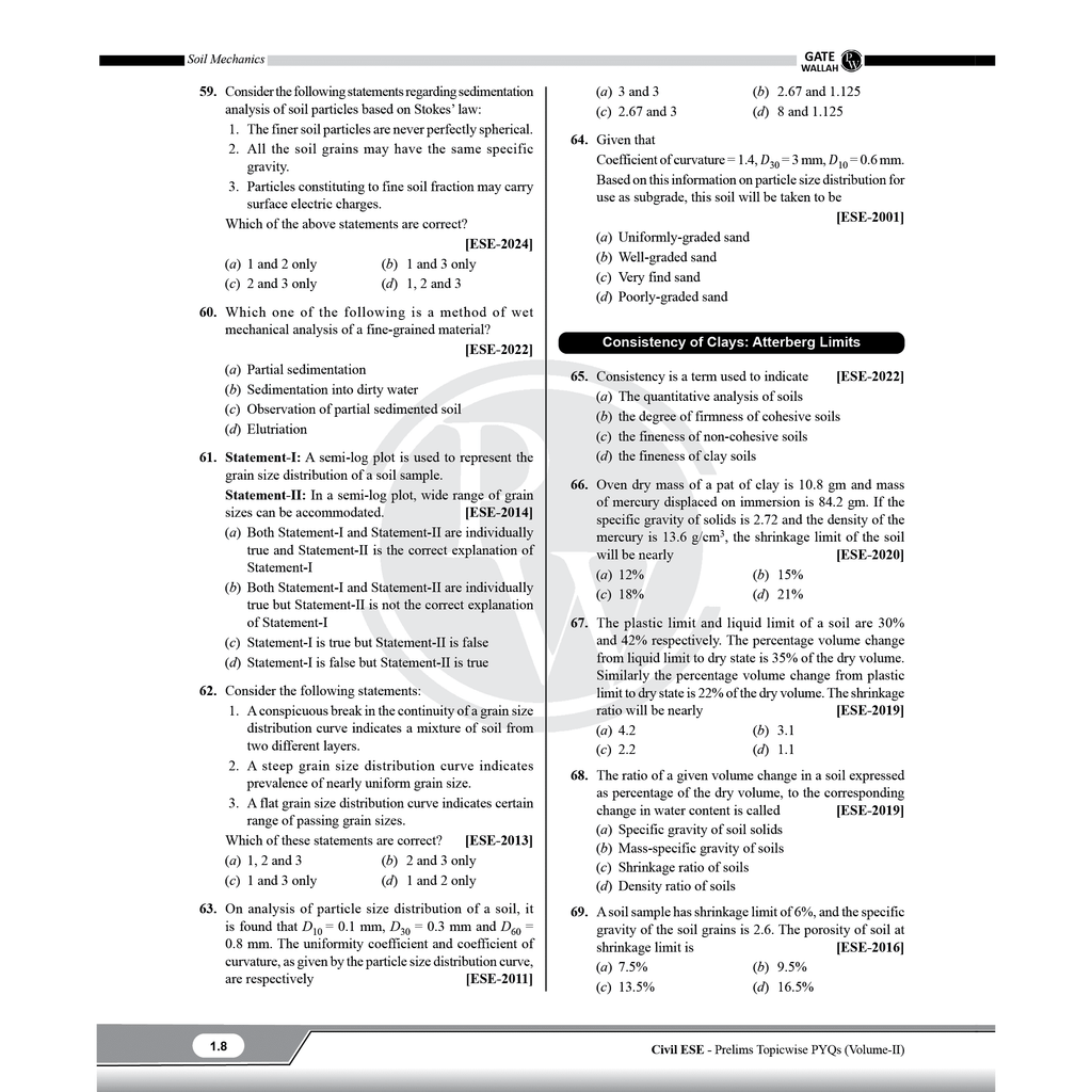 UPSC ESE Topicwise Previous Years Solved Questions 26 Years PYQs Civil Engineering Preliminary Examination Volume 1 & 2 and General Studies & Engineering Aptitude Combo Set of 3 Books