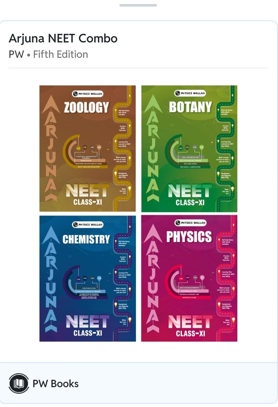 Arjuna For NEET Class 11 Physics, Chemistry, Botany & Zoology Modules and Questions Booklet with Solutions Combo Set of 16 Books (2026 Edition) With Digital Book