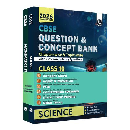 CBSE Question & Concept Bank (QCB) Class 10 Science and Mathematics (Standard) Combo Set of 2 Books Chapterwise & Topicwise Solved Questions For 2026 Exams
