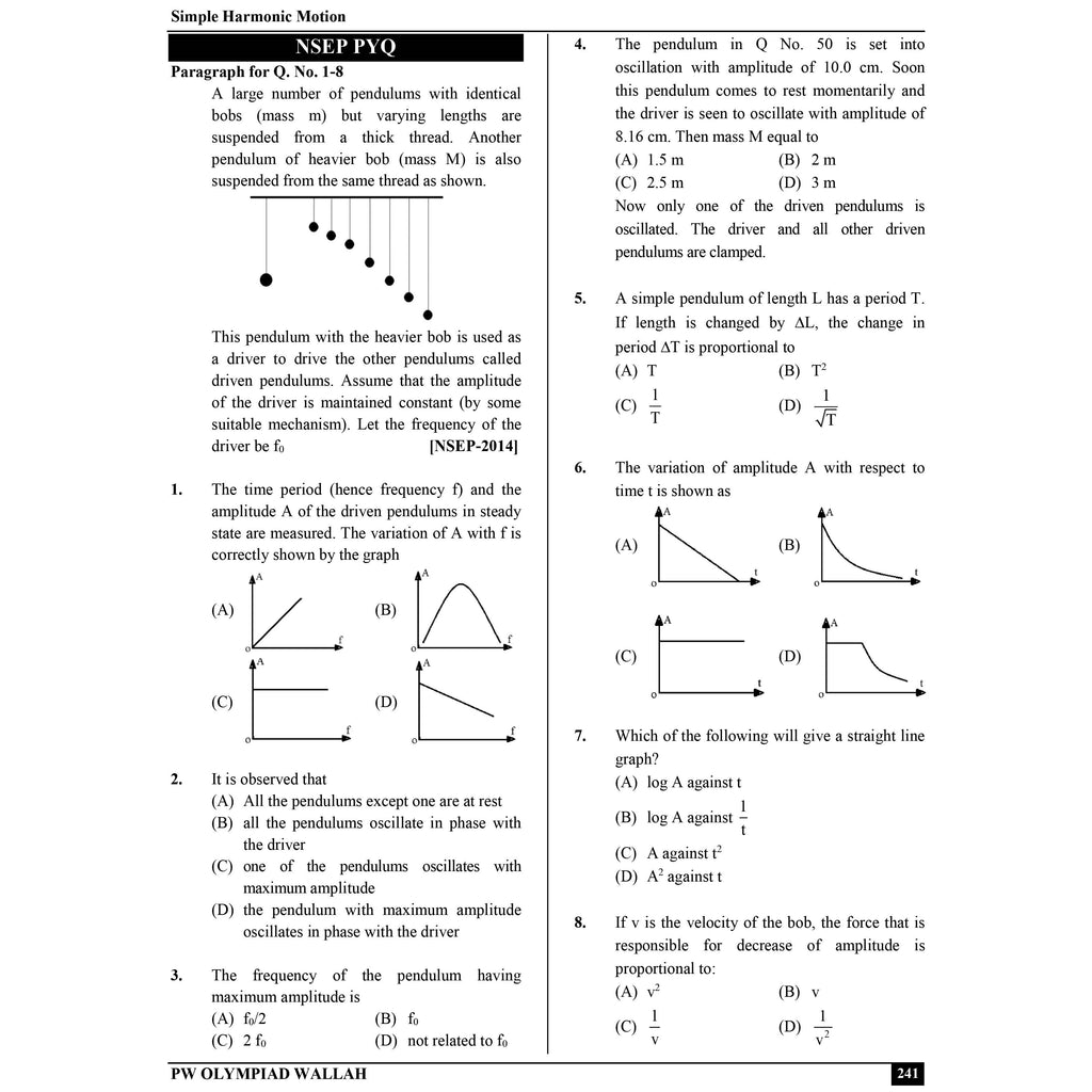 Olympiad Wallah NSEP Class 11 Advanced Physics (Part 1 & 2) For JEE & Olympiad 2026 | Detailed Explanations | Problems For Analytical Skills | Ideal For NSEP & Olympiad, INPhO & IPhO