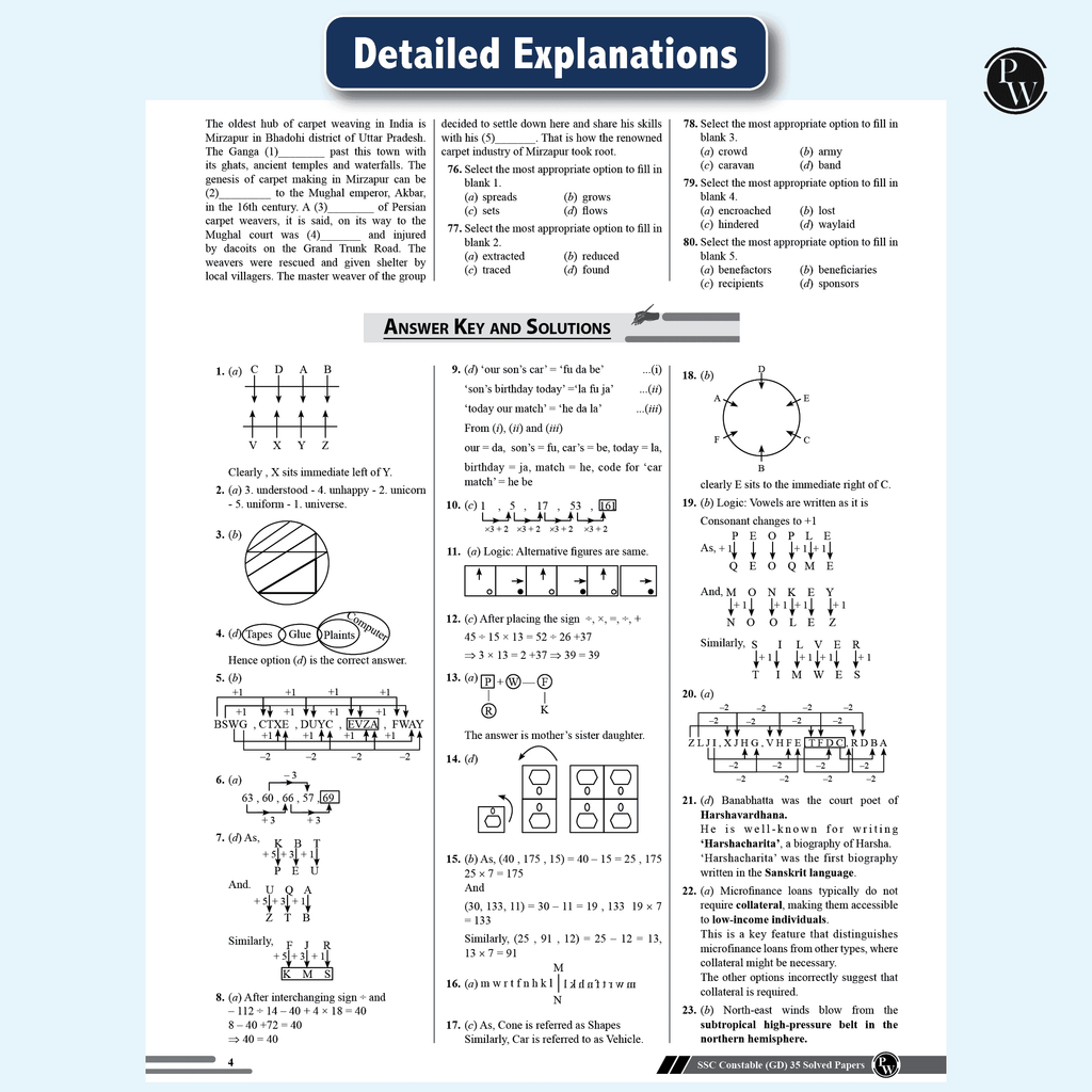 SSC Constable GD Exam 2025 | 35 Previous Year-wise Solved Papers (2023-2024) with 10 Online Practice Sets | PYQ | Past Questions | English Edition