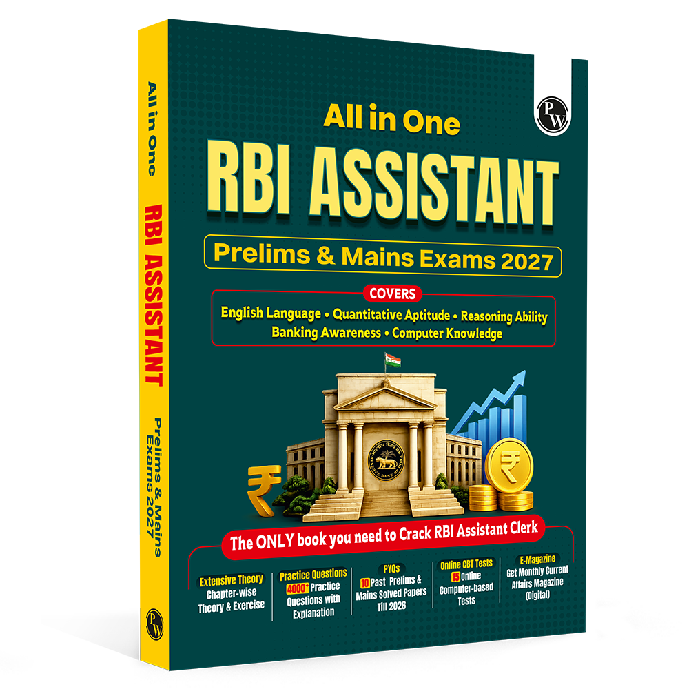 All In One RBI Assistant Prelims & Mains Exams 2027 | Chapterwise Theory & Exercise with 10 Past Year Papers (2026 – 2016) | 4000+ Practice Questions | 15 Online Mock Tests