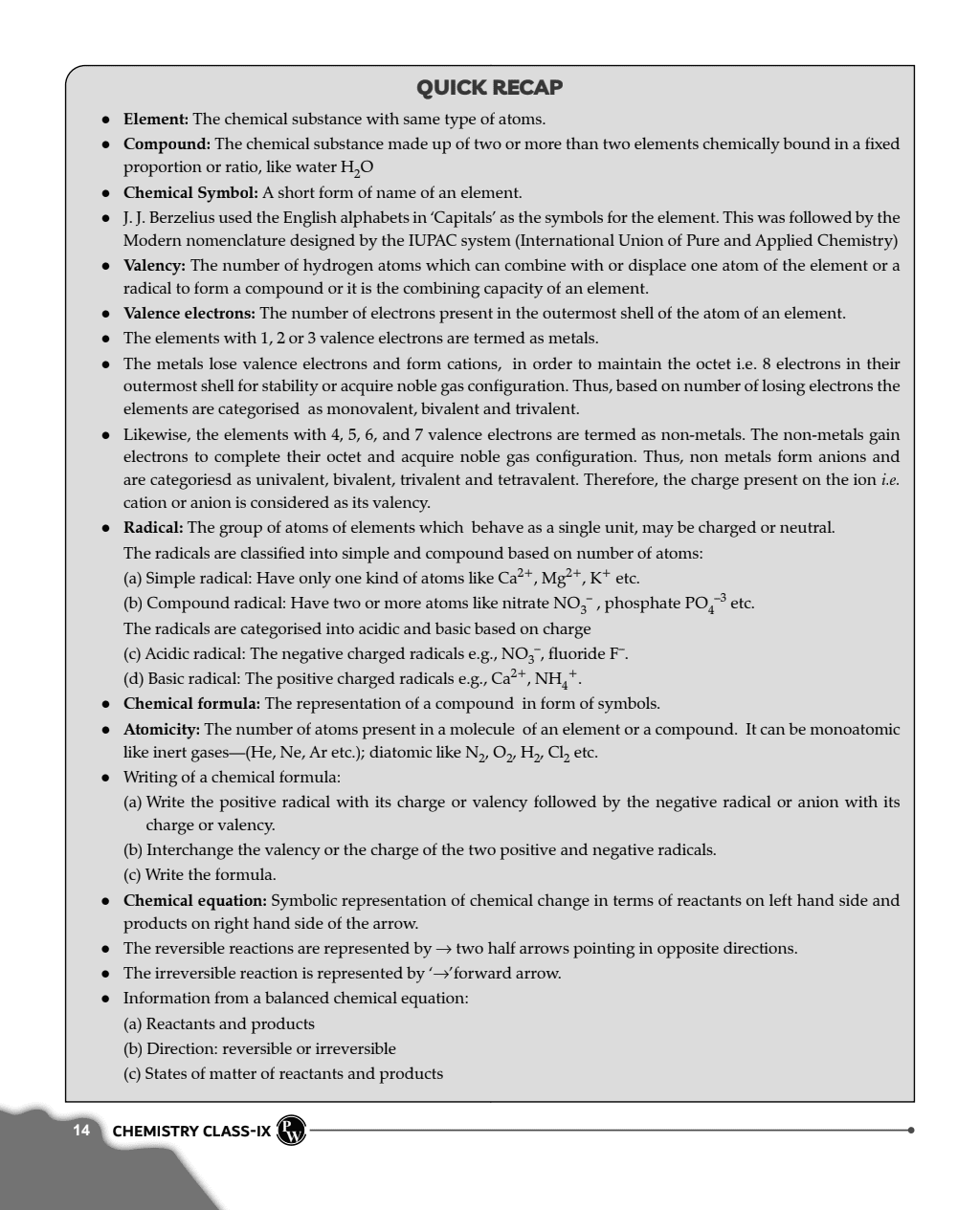 ICSE Class 9 Chemistry as Per Latest NEP For Exam 2024-25