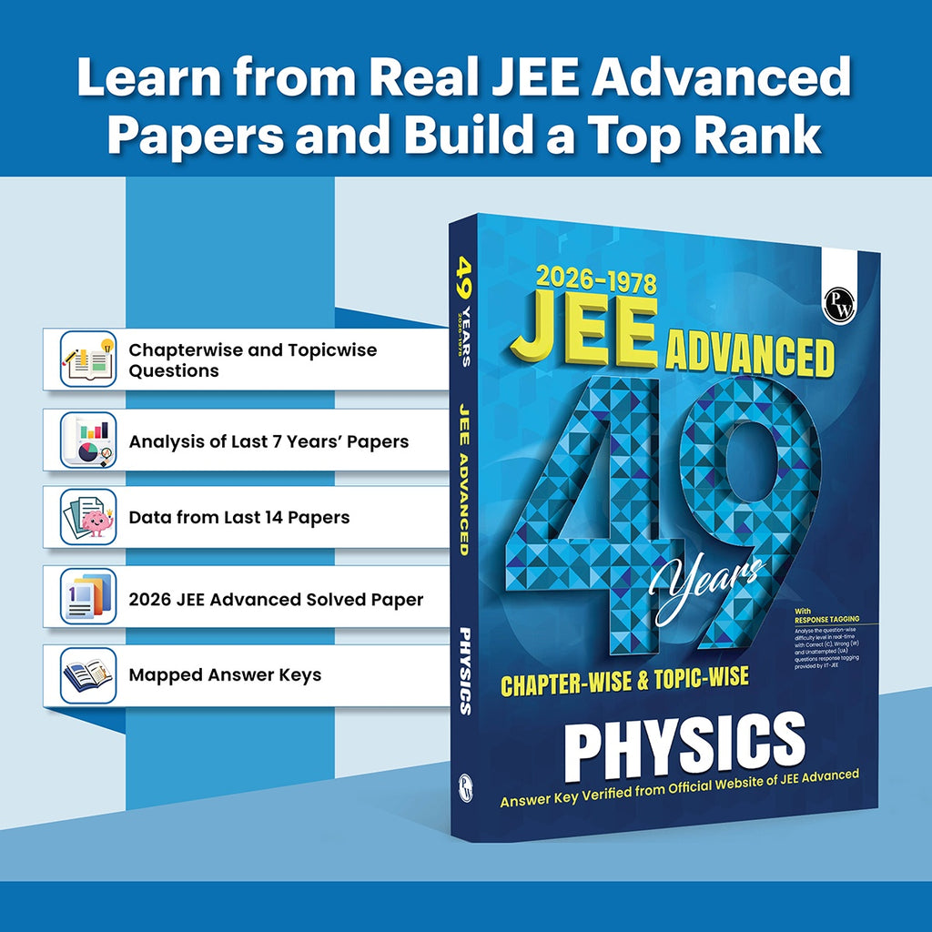 49 Years JEE Advanced PYQ Book Physics Chapterwise & Topicwise Solved Papers (1978-2026) | PYQ with Detailed Solutions | Previous Year Questions for IIT JEE Advanced Exam