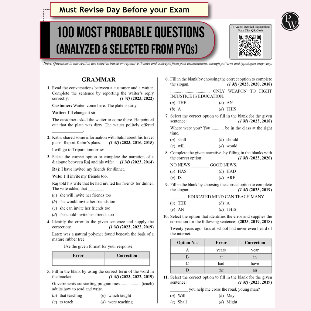 15 CBSE Sample Paper Class 10 English For 2026 Board Exam with 50 Percent Competency Based Questions 100 Most Probable Questions