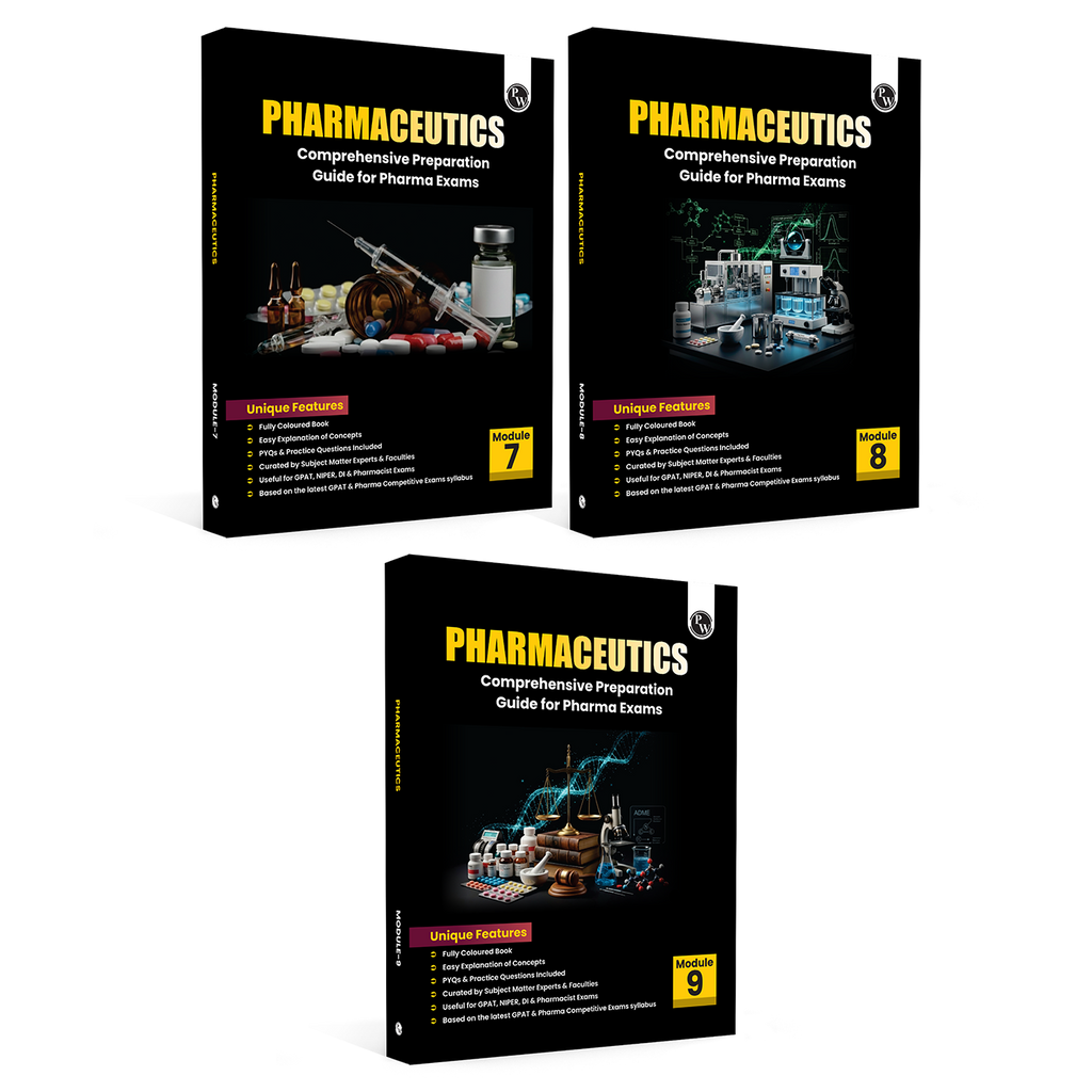 Pharma GPAT Pharmaceutics Module 7, 8 & 9 Combo Set of 3 Books For NIPER, DI & Pharmacist Exams | Fully Coloured Book | Easy Explanations of Concepts, PYQs & Practice Questions