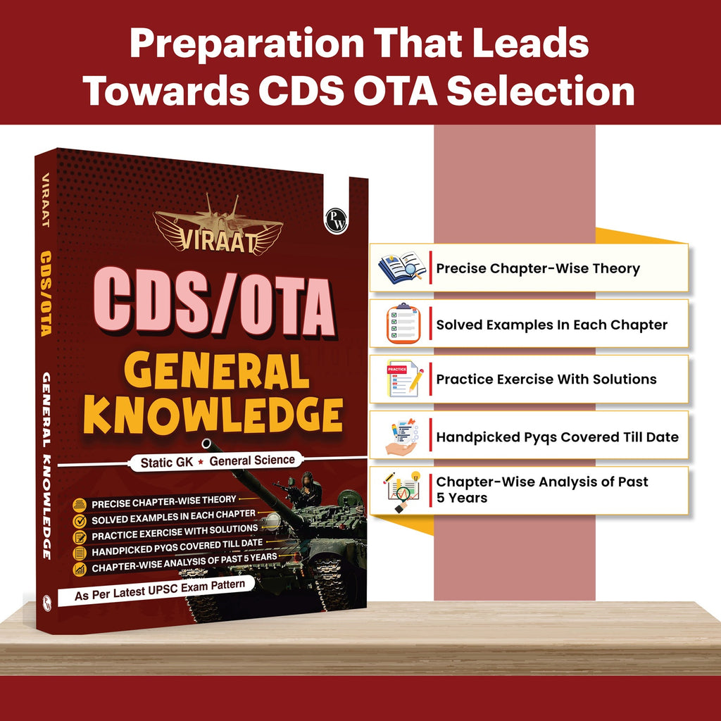 Viraat CDS Book 2026 General Knowledge | PYQ (2026-21) | Latest 2026 Solved Paper | Chapterwise Theory, Solved Examples, Practice Exercises & Past Year Questions