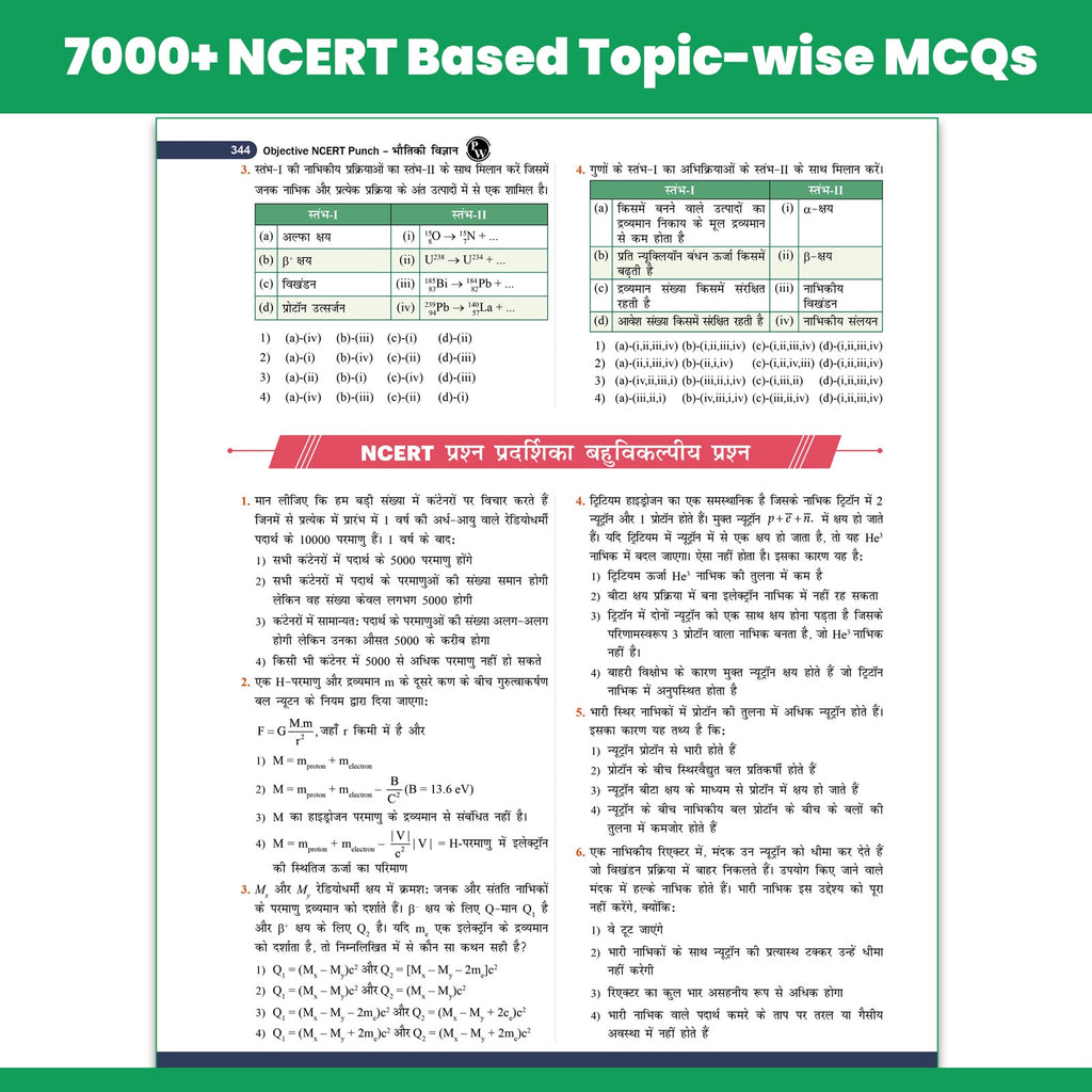 PW Objective NCERT Punch 1.0 Physics, Chemistry and Biology (Hindi Medium) Combo Set of 3 Books For NEET 2027 | 16100+ NTA Based MCQs For End Time Preparation